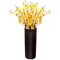 Uniquewise Brown Decorative Contemporary Mango Wood Ribbed Design Cylinder Shaped Table Vase, 16 Inch QI004432.S - alternate 1
